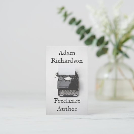 ヴィンテージタイプライタ作家編集記者  名刺 (スタンド正面)
