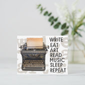 ヴィンテージタイプライタ書ー ポストカード (スタンド正面)