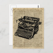 ヴィンテージタイプライタ（辞書ページ） ポストカード (正面/裏面)