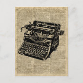 ヴィンテージタイプライタ（辞書ページ） ポストカード (正面)