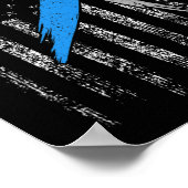 ヴィンテージタイプ1 T1d糖尿病認識度月リボン ポスター (角)