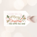 ヴィンテージタイプHolly Berry Christmasから ギフトタグ<br><div class="desc">このフェスティバルとシックなクリスマスデザインは、私たちのオリジナルの手を描いた冬の葉を描いた甘い手のスタイルの色のタイプ鮮やか。</div>