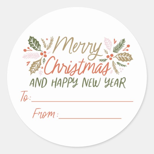 ヴィンテージタイプHolly Berry Christmas Giftingから ラウンドシール (正面)