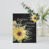 ヴィンテージタイポグラフィとヒマワリ背景 (スタンド正面)