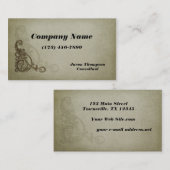 ヴィンテージタイポグラフィの古い紙 名刺 (正面/裏面)