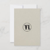 ヴィンテージタイポグラフィの梱包注文サンキューカード サンキューカード (裏面)