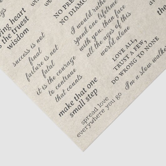 ヴィンテージタイポグラフィやる気を起こさせる引用文 薄葉紙 (詳細)