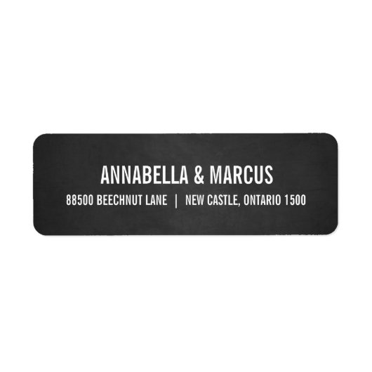 ヴィンテージタイポグラフィシャルボード差出人住所ラベル ラベル (正面)