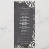 ヴィンテージタイポグラフィシャルボード結婚式 プログラム (裏面)