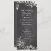 ヴィンテージタイポグラフィシャルボード結婚式 プログラム (正面/裏面)