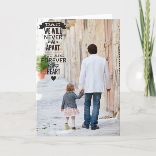 ヴィンテージタイポグラフィハッピーファーザーの日写真カード カード (正面)