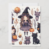 ヴィンテージタイポグラフィハローウィンパーティ招待状 招待状 (裏面)