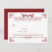 ヴィンテージタイポグラフィバー-バルミツワー返信 出欠カード (正面/裏面)