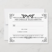 ヴィンテージタイポグラフィバー-バルミツワー返信 出欠カード (正面)