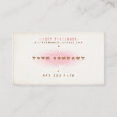 ヴィンテージタイポグラフィピンク日が差すこと名刺 名刺 (正面)