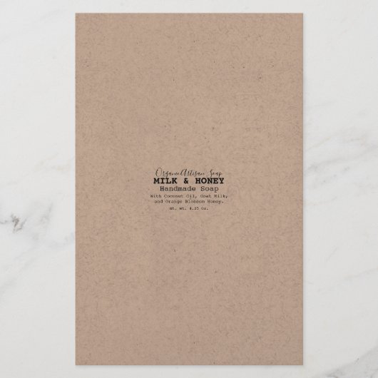 🧼ヴィンテージタイポグラフィフェイククラフト石鹸包装 (正面)