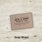 🧼ヴィンテージタイポグラフィフェイククラフト石鹸包装