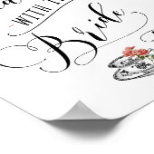 ヴィンテージタイポグラフィブライダルシャワーティーパーティー標識 ポスター (角)