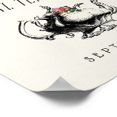 ヴィンテージタイポグラフィブライダルシャワーティーパーティー標識 ポスター (角)