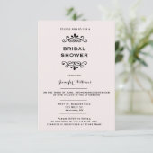 ヴィンテージタイポグラフィブライダルシャワー招待状 招待状 (スタンド正面)