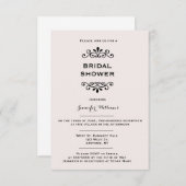 ヴィンテージタイポグラフィブライダルシャワー招待状 招待状 (正面/裏面)