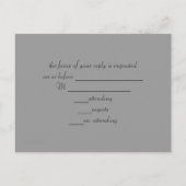 ヴィンテージタイポグラフィラスティックシャルボードウェディングrsvp インビテーションポストカード (裏面)