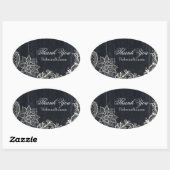 ヴィンテージタイポグラフィラスティックチョーク感謝していボードユー 楕円形シール (シート)