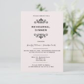 ヴィンテージタイポグラフィリハーサル夕食招待状 招待状 (スタンド正面)