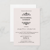 ヴィンテージタイポグラフィリハーサル夕食招待状 招待状 (正面/裏面)