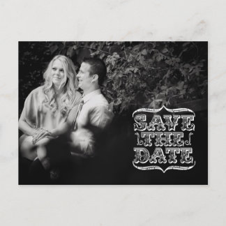 ヴィンテージタイポグラフィ写真はがきを保存 案内ポストカード