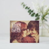 ヴィンテージタイポグラフィ写真はがきを保存 案内ポストカード (スタンド正面)