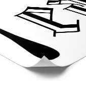 ヴィンテージタイポグラフィ刃物イラストレーション食べ ポスター (角)