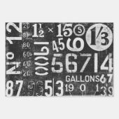 ヴィンテージタイポグラフィ包装紙 ラッピングペーパーシート (正面)