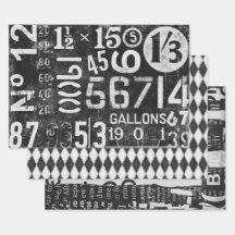 ヴィンテージタイポグラフィ包装紙