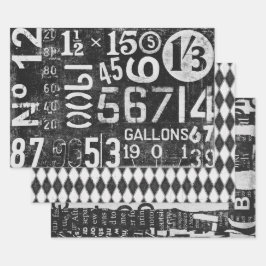 ヴィンテージタイポグラフィ包装紙 ラッピングペーパーシート
