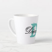 ヴィンテージタイポグラフィ名モノグラム文字 カフェラテマグ (左アングル)