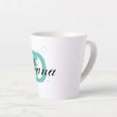 ヴィンテージタイポグラフィ名モノグラム文字 カフェラテマグ (右アングル)