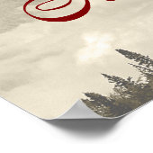 ヴィンテージタイポグラフィ山々が呼び出している；ミュア ポスター (角)