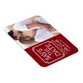 ヴィンテージタイポグラフィ日付マグネットの保存 |赤 マグネット (右側)