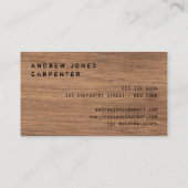 ヴィンテージタイポグラフィ素朴な暗黒モダン材ミニマル 名刺 (裏面)