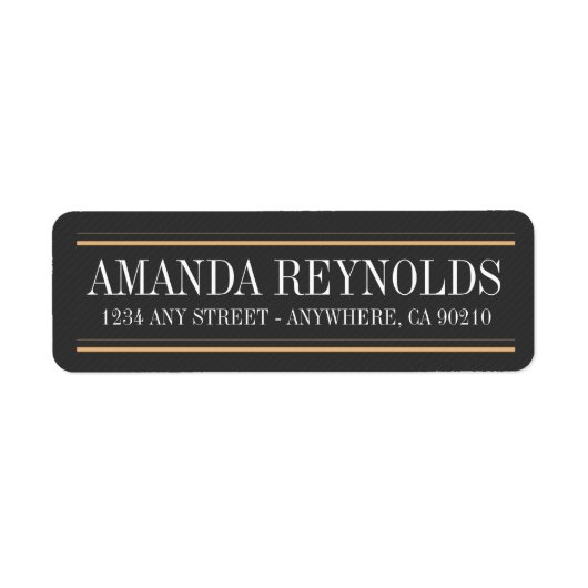 ヴィンテージタイポグラフィ結婚アールデコ住所 シール (正面)