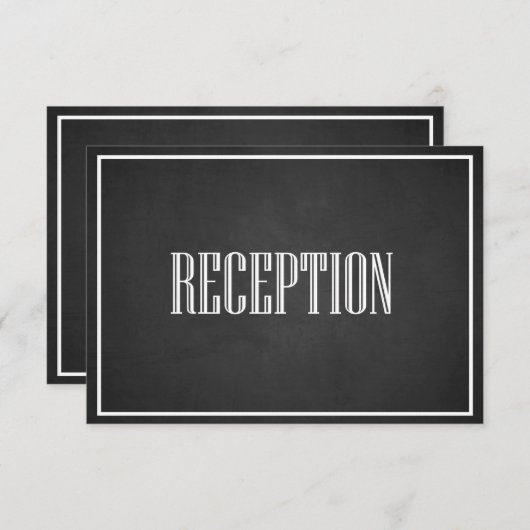 ヴィンテージタイポグラフィ黒板披露宴カード エンクロージャーカード (正面/裏面)