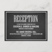 ヴィンテージタイポグラフィ黒板披露宴カード エンクロージャーカード (裏面)