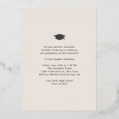 ヴィンテージタイポグラフィ2025年写真卒業 箔招待状 (裏面)