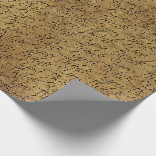 ヴィンテージタイポグラフィ – ありがとう ラッピングペーパー (角)