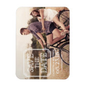 ヴィンテージタイポグラフィ | Photo日付マグネットを保存 マグネット (縦)