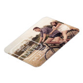 ヴィンテージタイポグラフィ | Photo日付マグネットを保存 マグネット (左側)