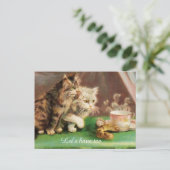 ヴィンテージタイムカスタムネコ ポストカード (スタンド正面)