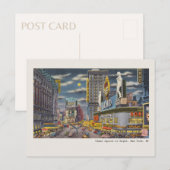 ヴィンテージタイムズスクエアニューヨークアットナイトポストカード ポストカード (正面/裏面)