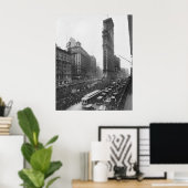 ヴィンテージタイムズスクエアNYC写真(1911) ポスター (ホームオフィス)